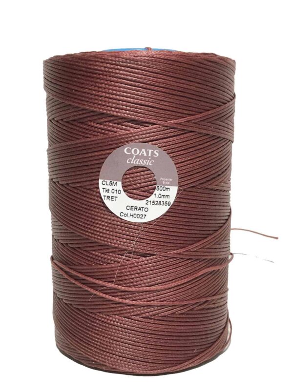 Braided Waxed 500m Brown (1.0mm)